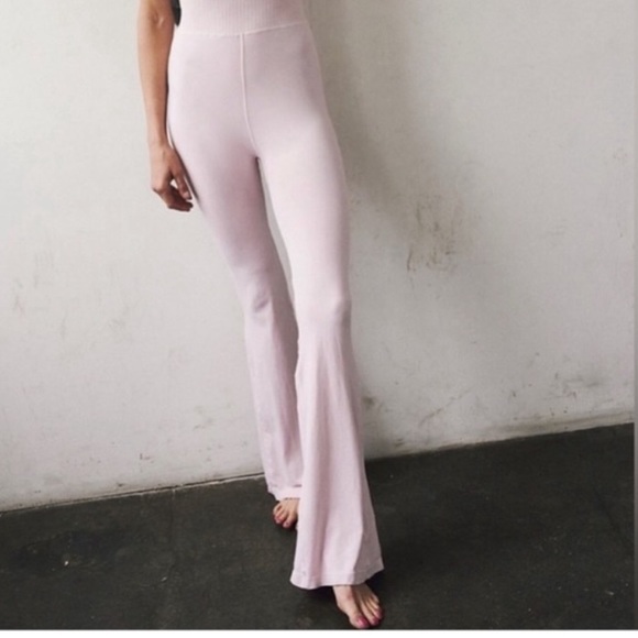 Free People Good Karma Flared Onesie in (Ballet) Pink BNWOT last one - Picture 5 of 8